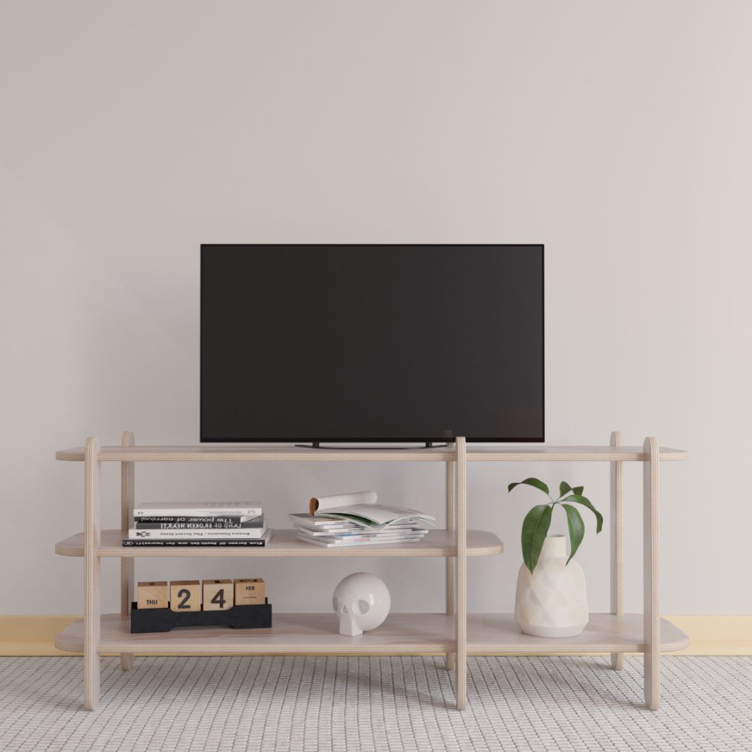 Rack TV de Madera 120 cm – Modular y Fácil de Armar