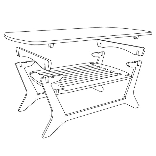 Mesa de Centro Ensamblable