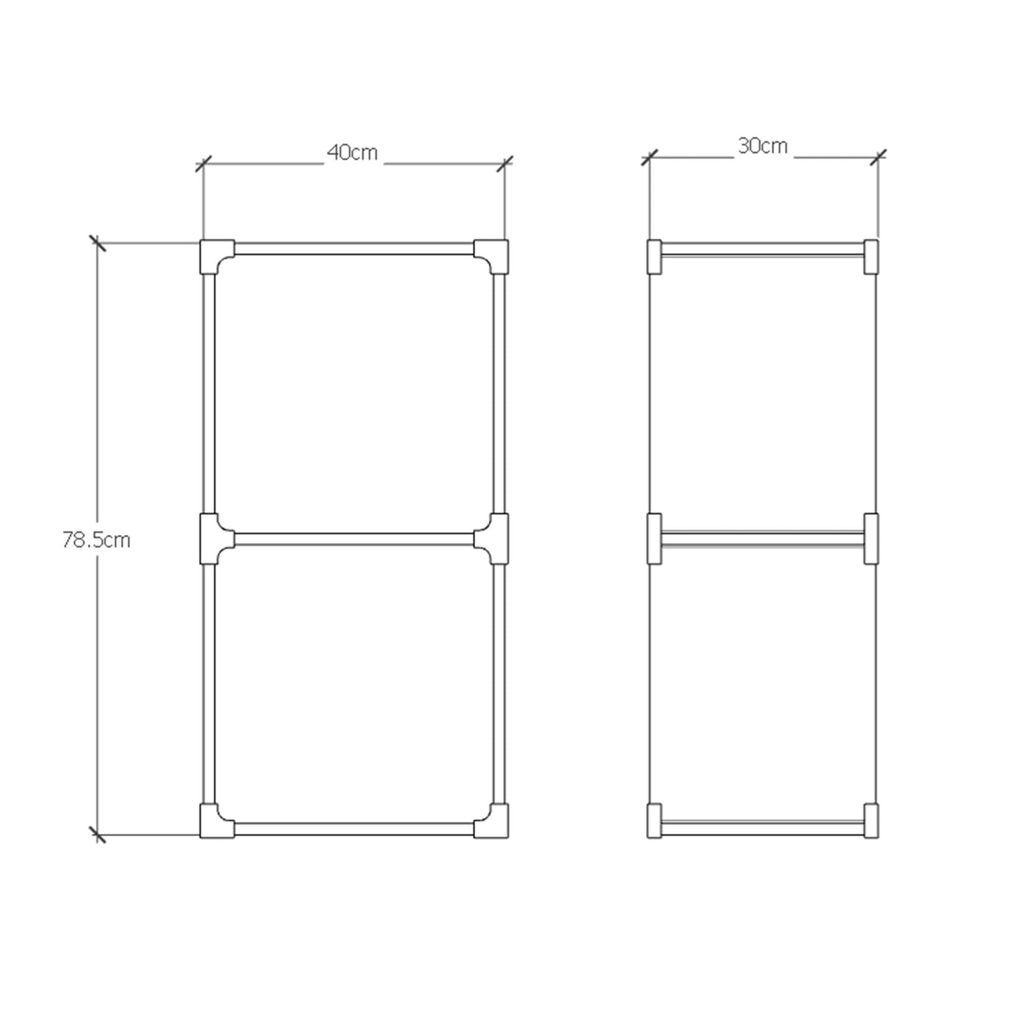 Cubo 2x1 de Madera Modular – Repisa Organizadora