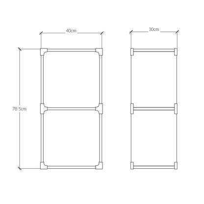 Cubo 2x1 de Madera Modular – Repisa Organizadora