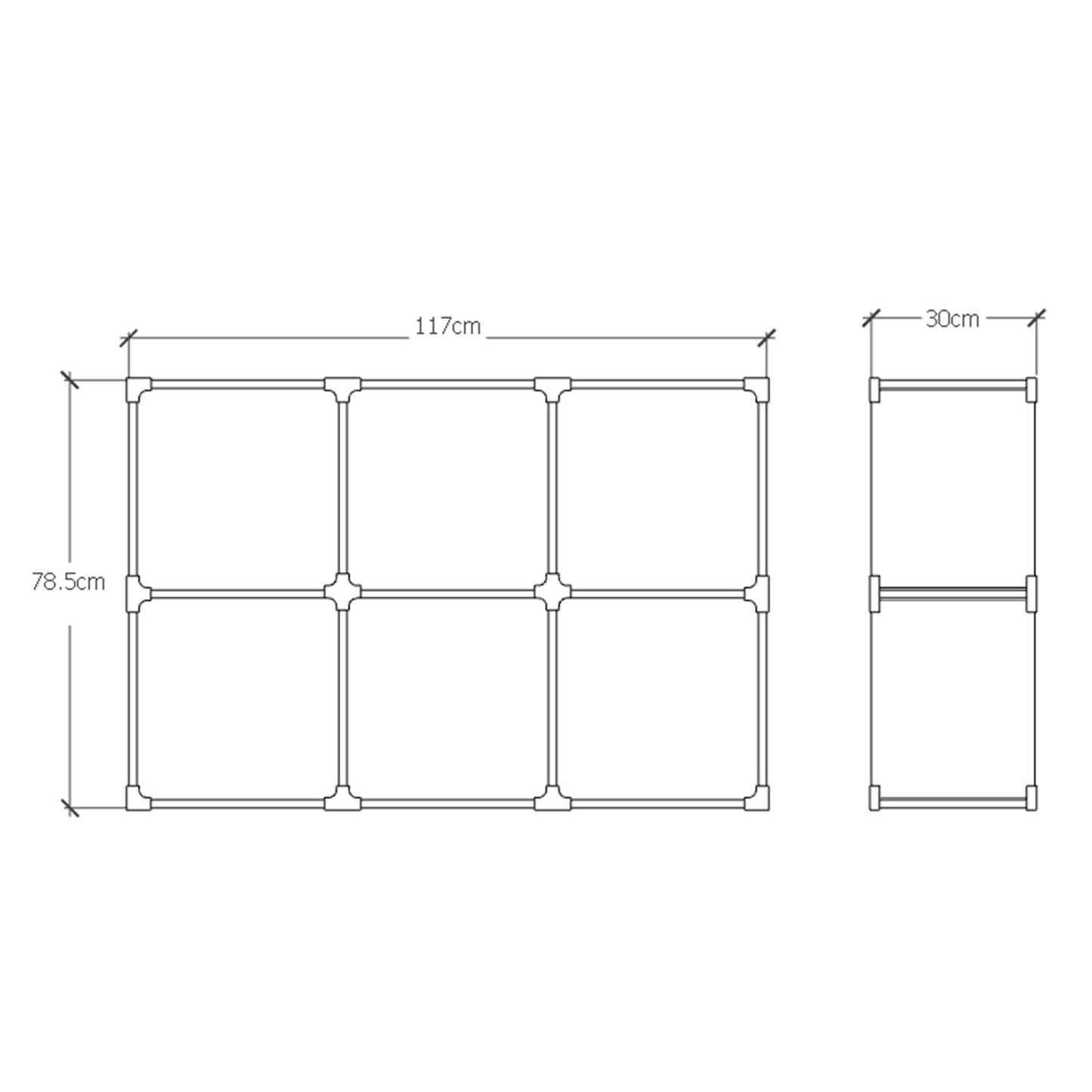Cubo 2x3 de Madera Modular – Estantería Versátil