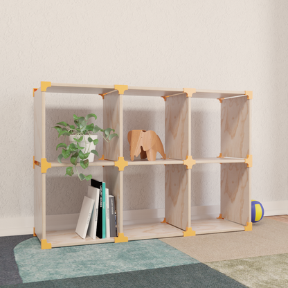 Cubo 2x3 de Madera Modular – Estantería Versátil