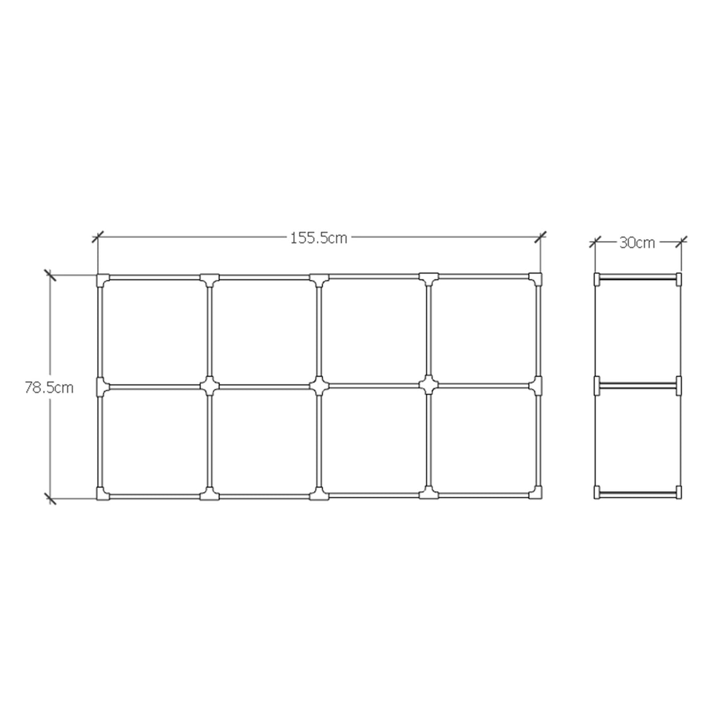 Cubo 2x4 de Madera Modular – Repisa Organizadora