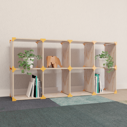 Cubo 2x4 de Madera Modular – Repisa Organizadora