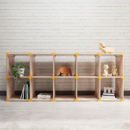 Cubo 2x5 de Madera Modular – Estantería Grande
