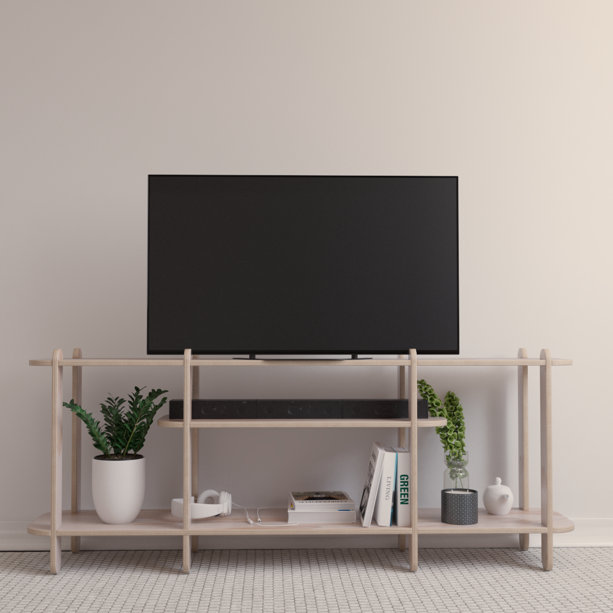 RACK TV de Madera 150cm