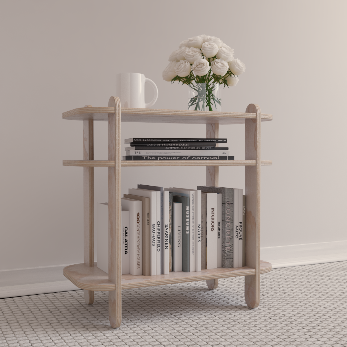 Velador de Madera Dos Niveles – Modular | Mobelling